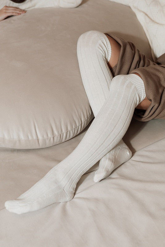 Merino Wool Knee High Socks Violastilslv