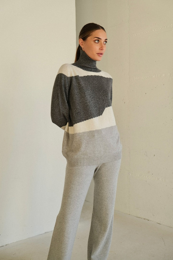 Viola Stils Fashion 3D knitwear Seamless Cashmere sweater