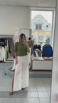 38835-VIOLA-STILS-OLIVIA-Mercerized-Cotton-And-Mulberry-Silk-Lace-Knit Polo-Video