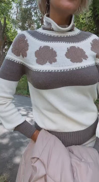 Viola Stils Soft Merino Wool Jacquard-knit Sweater
