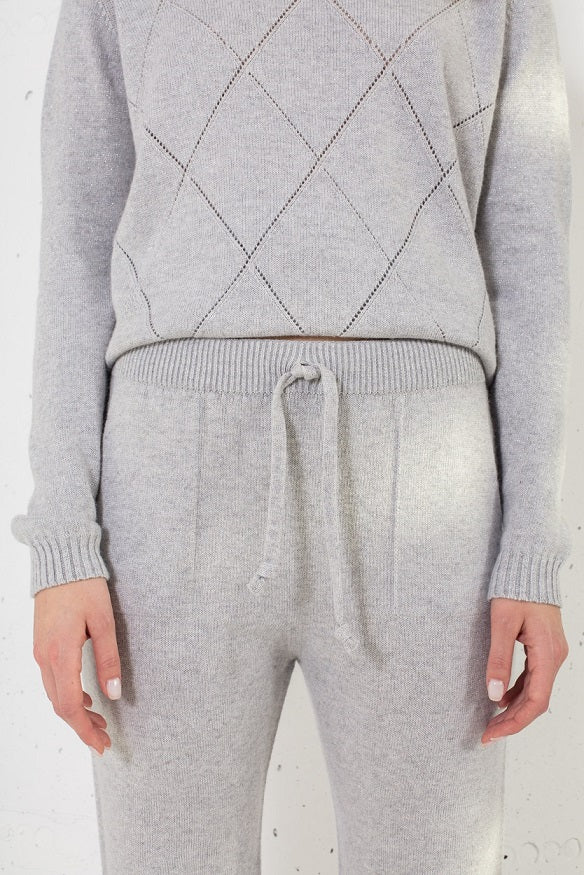 Viola Stils Fashion 3D knitwear Seamless Cashmere trousers wide leg